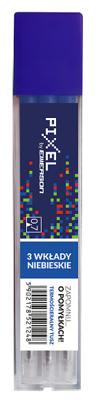 WKLADY DO DŁUGOPISÓW PIXEL I FRIXION NIEBIESKIE 3x