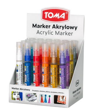 Marker akrylowy DISPLAY 24 szt. TO-402