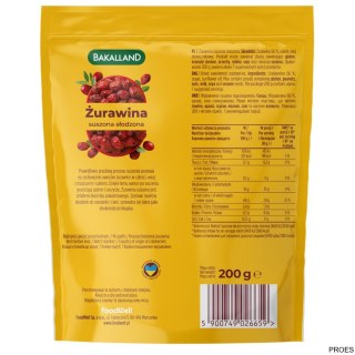 Żurawina 200g BAKALLAND