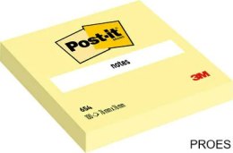 Bloczek samoprzylepny POST-IT (654), 76x76mm, 12x100 kart., żółty