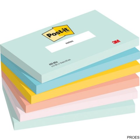 Bloczek samoprzylepny POST-IT Super Sticky (655-6-BEA), 76x127mm, 6x100 kart., 4054596926493