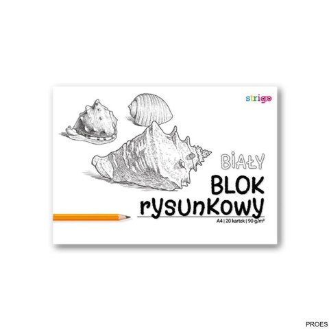 Blok rysunkowy A4 20k 90g biały SPA013