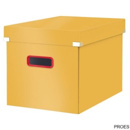 Duże pudełko do przechowywania Leitz Click & Store Cosy, w kształcie sześcianu Ciepły żółty 53470019