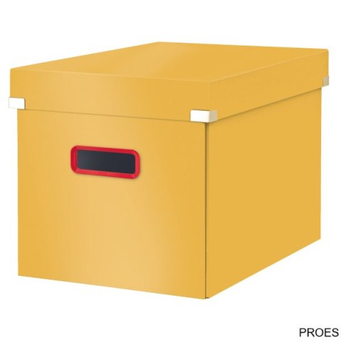 Duże pudełko do przechowywania Leitz Click & Store Cosy, w kształcie sześcianu Ciepły żółty 53470019