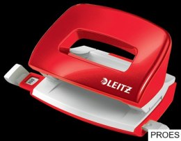 Dziurkacz Mini metalowy Leitz WOW, czerwony, 10 lat gwarancji, 10 kartek 50601026