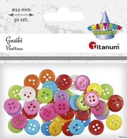Guziki Titanum mix 50 szt plastikowe 12mm 486023