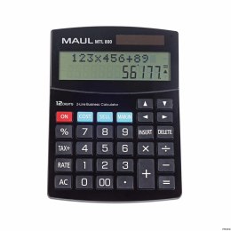 Kalkulator biurkowy BUSINESS PRO MTL800, 12 pozycyjny, dwuliniowy, czarny MAUL 72692/90 ML