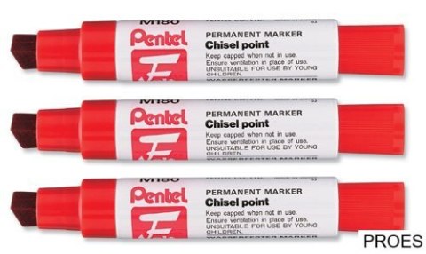 Marker JUMBO M180/B czerw.PENT PENTEL