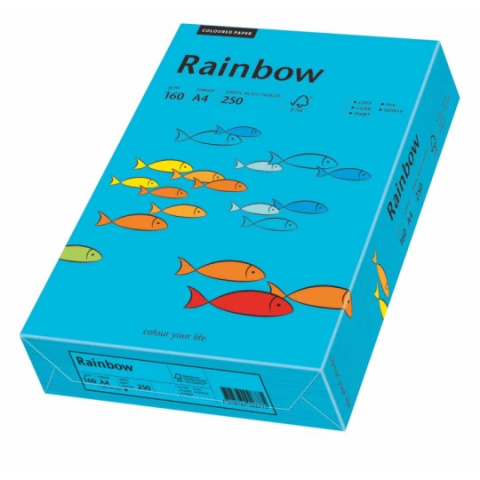 Papier A4 160g niebieski R87 RAINBOW 88042747