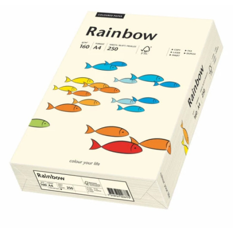 Papier xero A4 160g.kremowy R03 RAINBOW 88042257 koś.sł.OPT