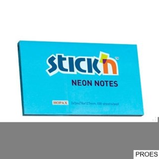 Bloczek_STICKN 127x76mm niebieski neonowy 100k 21100k 213 STICKN