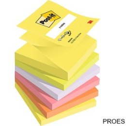 Bloczki 3M POST-IT Z-Notes 76x76mm neonowe 6x100k R330-NR FT510089939