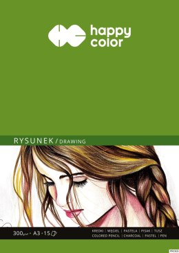 Blok do rysunku_ ART, 300g, A3, 15 ark, Happy Color HA 3730 3040-A15