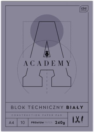 Blok techniczny A4 10 240g ACADEMY INTERDRUK