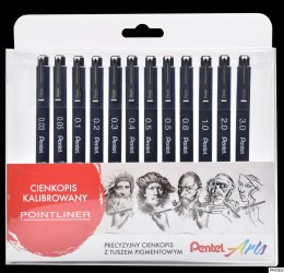 Cienkopis kalibrowany POINTLINER mix 12 szt. S20P-ST12PL