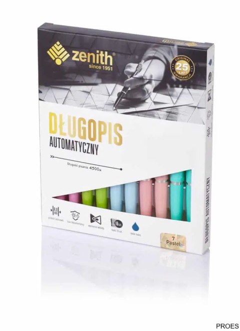 Długopis automatyczny Zenith 7 Pastel mix kolorów, 4071010 Długopis automatyczny Zenith 7 Pastel mix kolorów, 4071010