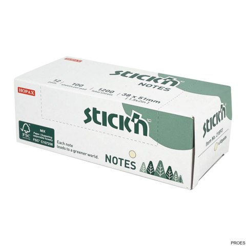 FSC notes samoprzylepny 38x51mm żółty pastel 12 notesów po 100k. 21892 FSC notes samoprzylepny 38x51mm żółty pastel 12 notesów po 100k. 21892
