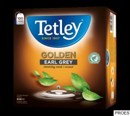 Herbata TETLEY GOLDEN EARL GREY czarna 100 saszetek z zawieszką