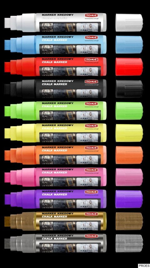 Marker kredowy, końcówka ścięta 15mm, 25g tuszu fioletowy TO-290 Toma Marker kredowy, końcówka ścięta 15mm, 25g tuszu fioletowy TO-290 Toma
