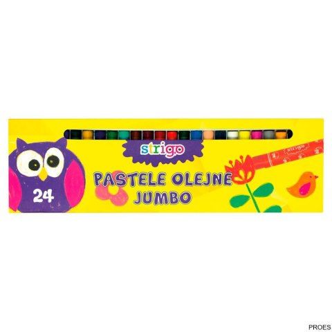 Pastele olejne JUMBO 12 kolory STRIGO SSC030