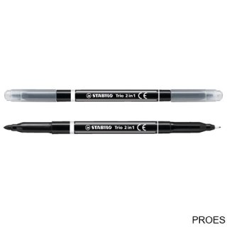 Pisak dwustronny TRIO czarny 223/46 STABILO