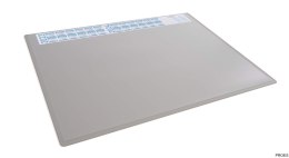 Podkład na biurko 650x500 mm z kalendarzem i przezroczystą nakładką PP Durable szary 722310