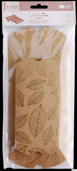 Pudełka na prezenty Forest, zestaw 3 szt - 21x10cm, 2szt 15x8cm HA 4411 2115-FMIX3