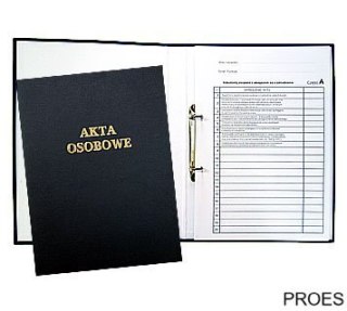 Teczka do akt osobowych z zamkiem czarna zadruk.1824-339-029 WARTA (X)