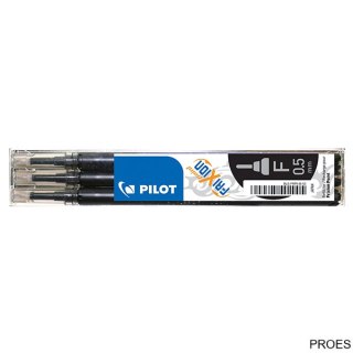 Wkład FRIXION POINT 0.5 czarny PIRBLS-FRP5-B-S3 PILOT opakowanie 3szt.
