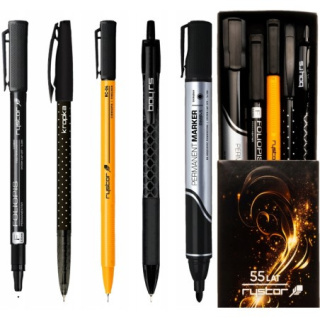 Zestaw RYSTOR 55-lat (długopis Kropka+RC-04 +RMP-1+Boy R 904-555S +foliopis F kolor czarny