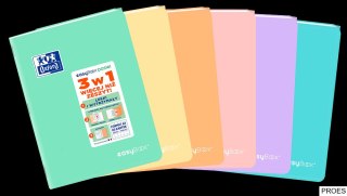 Zeszyt OXFORD PP EASYBOOK pastel A4 60k 90g mix kratka z marginesem 400161237