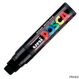 Marker z tuszem pigmentowym PC-17K czarny POSCA UNPC17K/5CA