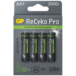 Akumulator NiMH GP, AA, 1.2V, min 2000mAh (4) GP Batteries 210AAHCF-APCEB4