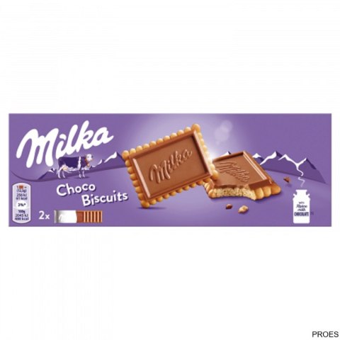 Ciastka MILKA CHOCO BISCUIT herbatniki z czekoladą mleczną z mleka alpejskiego 150g