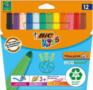 Flamastry BIC Kids Visacolor XL 12szt. 8922233