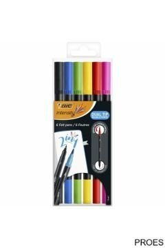 Flamastry dwustronne BIC Intensity Dual Tip Etui 6szt, 989694 Flamastry dwustronne BIC Intensity Dual Tip Etui 6szt, 989694