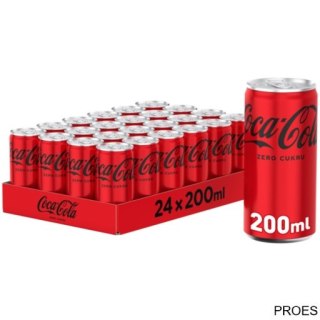 Napój COCA COLA ZERO 0.2L PUSZKA (24szt.)