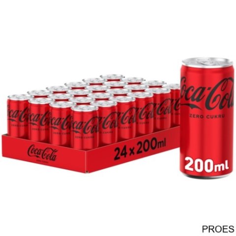 Napój COCA COLA ZERO 0.2L PUSZKA (24szt.) Napój COCA COLA ZERO 0.2L PUSZKA (24szt.)