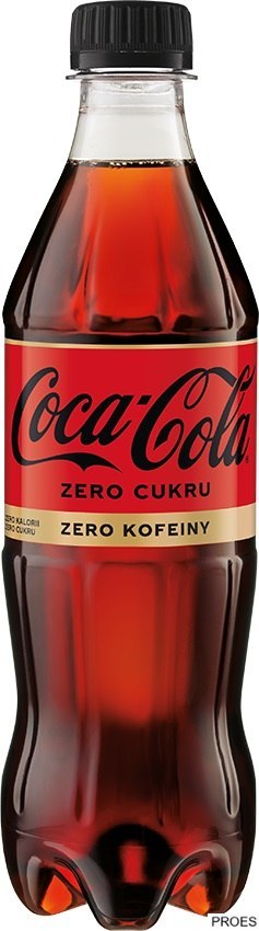 Napój COCA COLA ZERO bez kofeiny 0.5L butelka PET