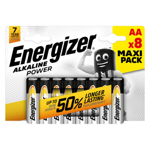 Bateria alkaliczna ENERGIZER POWER LR6/AA 1,5V, (8szt)