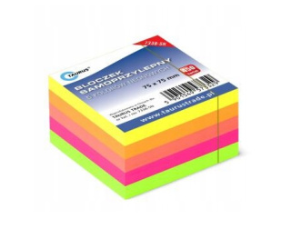 Bloczek samoprzylepny 75mm x 75mm - 450 kartek neon