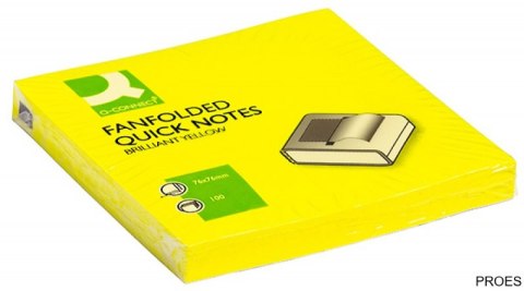 Bloczek samoprzylepny Z-NOTES 76x76 mm 100k. neon żółty harmonijkowy KF16575 Bloczek samoprzylepny Z-NOTES 76x76 mm 100k. neon żółty harmonijkowy KF16575