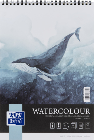 Blok akwarelowy, A4, 20 ark, 300g, Oxford 400183972