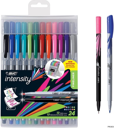 Flamastry BIC Intensity Fine mix AST+FUN Etui 20szt, CEL1011728 Flamastry BIC Intensity Fine mix AST+FUN Etui 20szt, CEL1011728