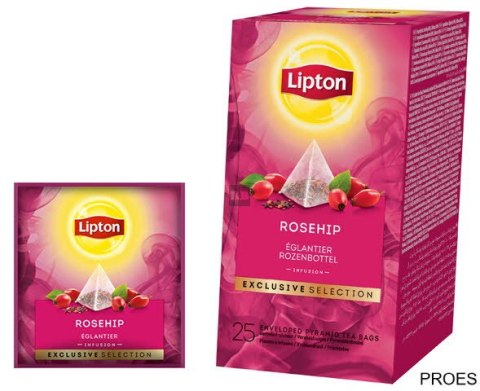 Herbata LIPTON PIRAMID DZIKA RÓŻA Exclusive Selection 25 kopert Herbata LIPTON PIRAMID DZIKA RÓŻA Exclusive Selection 25 kopert