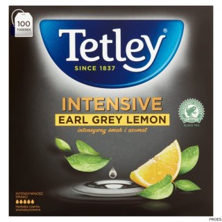 Herbata TETLEY INTENSIVE EARL GREY LEMON czarna 100 saszetek z zawieszką