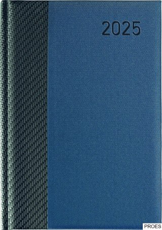 Kalendarz A-5 STANDARD książkowy (KS1), 06 - grafit carbon / granat linea 2025 TELEGRAPH