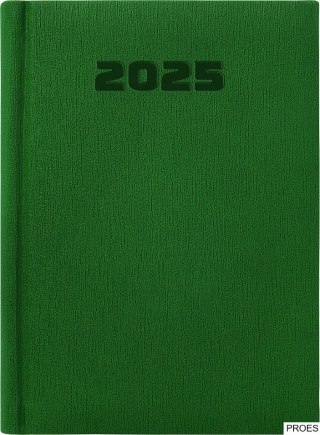Kalendarz A-5 STANDARD książkowy (KS1), 08 - zielony gratta 2025 TELEGRAPH