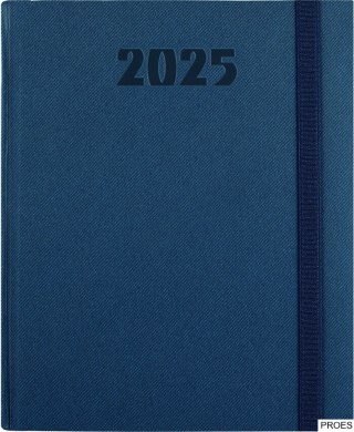 Kalendarz B-6 PLUS książkowy (U4), 05 - granat teksas / gumka 2025 TELEGRAPH