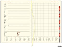 Kalendarz Cross z gumką i ażurową datówką A4 Tygodniowy z notesem 204 A4TNRK czerwony 2025 WOKÓŁ NAS